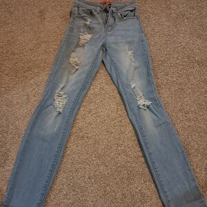 Distressed Light Blue Women's Jeans